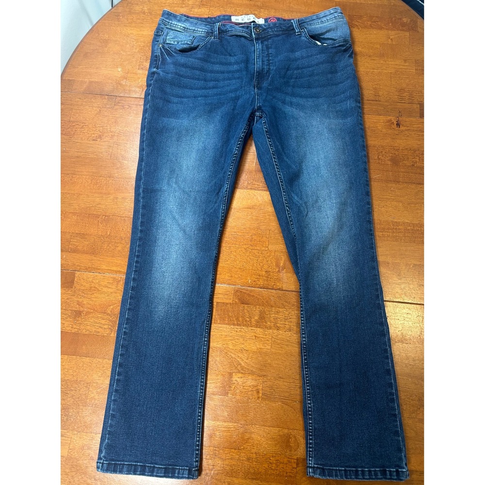Artful Rebel Jeans Mens 38x32 Blue Straight Leg Faded Denim Pants